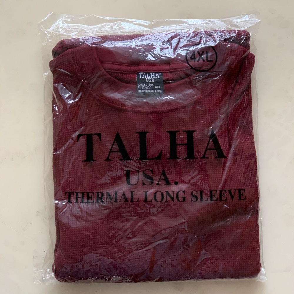Talha USA 100 % Cotton Thermal Long Sleeve T Shirt